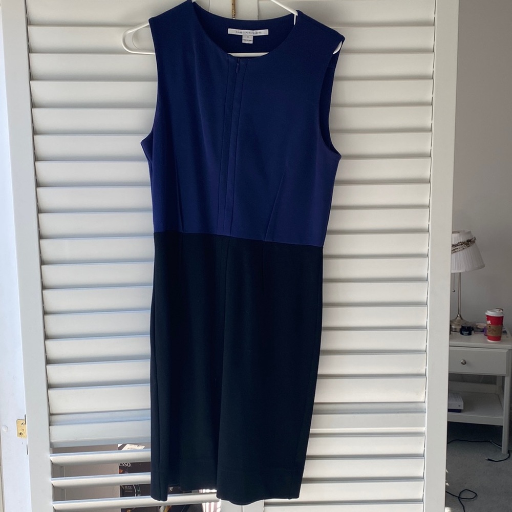 DVF sheath dress, black/navy
